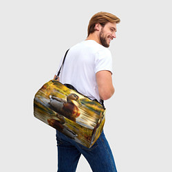 Сумки спортивные Утка на пруду, цвет: 3D-принт — фото 2