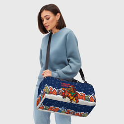 Сумки спортивные Скачем в 2026 - лошадь с балалайкой, цвет: 3D-принт — фото 2