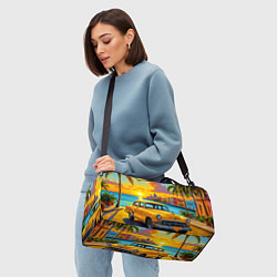 Сумки спортивные Золотой закат над набережной, цвет: 3D-принт — фото 2