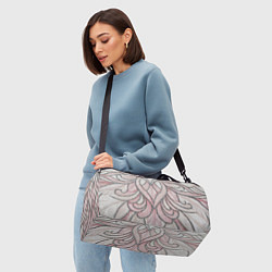 Сумки спортивные Нежно розовый орнамент из перьев, цвет: 3D-принт — фото 2