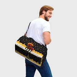 Сумки спортивные Красная огненная лошадь панк 2026, цвет: 3D-принт — фото 2