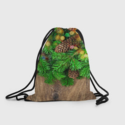 Рюкзак-мешок Елка, цвет: 3D-принт