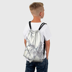 Рюкзак-мешок Белый мрамор, цвет: 3D-принт — фото 2