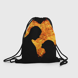 Рюкзак-мешок Огненная любовь, цвет: 3D-принт