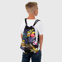Рюкзак-мешок Тропический фламинго, цвет: 3D-принт — фото 2