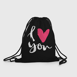 Рюкзак-мешок Valentines Day, I Iove you, цвет: 3D-принт