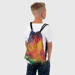 Рюкзак-мешок Цветные полигоны, цвет: 3D-принт — фото 2