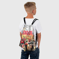 Рюкзак-мешок Дождливый Лондон, цвет: 3D-принт — фото 2