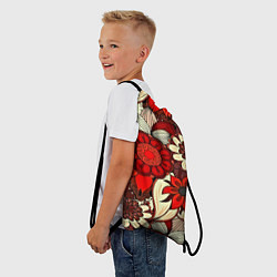 Рюкзак-мешок Цветочный узор, цвет: 3D-принт — фото 2