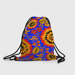 Рюкзак-мешок Хохломской узор, цвет: 3D-принт