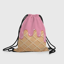 Рюкзак-мешок Я Клубничный Рожок, цвет: 3D-принт