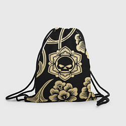 Рюкзак-мешок Хохлома с черепом, цвет: 3D-принт