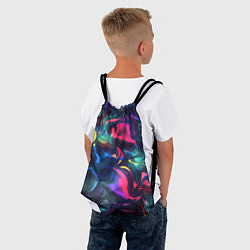 Рюкзак-мешок Неоновая вода, цвет: 3D-принт — фото 2