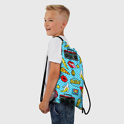 Рюкзак-мешок Девочка из комикса, цвет: 3D-принт — фото 2