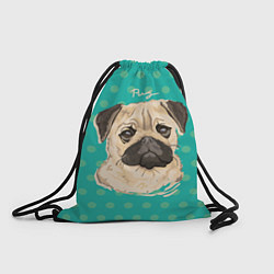 Рюкзак-мешок Pug Mops, цвет: 3D-принт