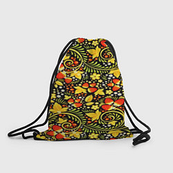 Рюкзак-мешок Khokhloma pattern, цвет: 3D-принт