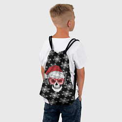 Рюкзак-мешок Santa Skull хипстер, цвет: 3D-принт — фото 2