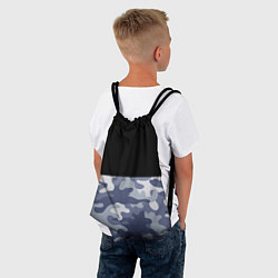 Рюкзак-мешок Камуфляж: черный/голубой, цвет: 3D-принт — фото 2