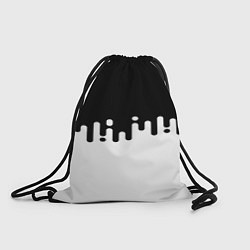 Рюкзак-мешок Чёрно-белый узор, цвет: 3D-принт