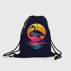 Рюкзак-мешок Фламинго – дитя заката, цвет: 3D-принт