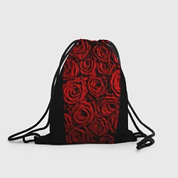 Рюкзак-мешок Унисекс / Красные розы, цвет: 3D-принт