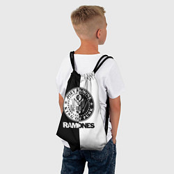 Рюкзак-мешок Ramones B&W, цвет: 3D-принт — фото 2