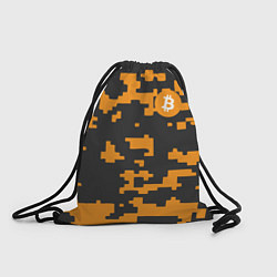 Рюкзак-мешок Bitcoin: Orange Camo, цвет: 3D-принт