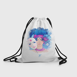 Рюкзак-мешок Девушка Близнецы, цвет: 3D-принт