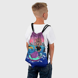 Рюкзак-мешок Lil Pump on the water, цвет: 3D-принт — фото 2
