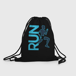 Рюкзак-мешок RUN: Black Style, цвет: 3D-принт