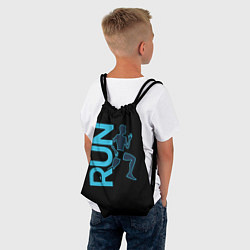 Рюкзак-мешок RUN: Black Style, цвет: 3D-принт — фото 2
