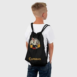 Рюкзак-мешок Cuphead: Black Mugman, цвет: 3D-принт — фото 2