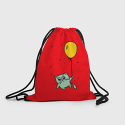 Рюкзак-мешок Котик на шарике, цвет: 3D-принт