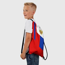 Рюкзак-мешок Russia: Geometry Tricolor, цвет: 3D-принт — фото 2
