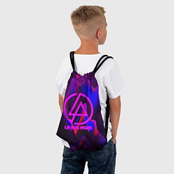Рюкзак-мешок Linkin Park: Violet Neon, цвет: 3D-принт — фото 2
