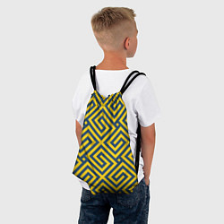 Рюкзак-мешок Желтый лабиринт, цвет: 3D-принт — фото 2