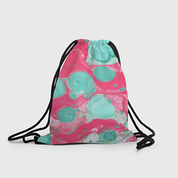 Рюкзак-мешок Watercolor: Pink & Turquoise, цвет: 3D-принт
