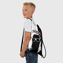 Рюкзак-мешок Skrillex: Black & White, цвет: 3D-принт — фото 2