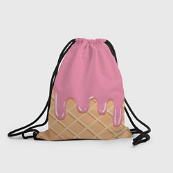 Рюкзак-мешок Розовое мороженное, цвет: 3D-принт
