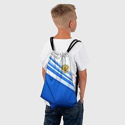 Рюкзак-мешок Россия: голубая волна, цвет: 3D-принт — фото 2