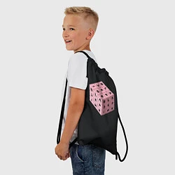 Рюкзак-мешок Black Pink Cube, цвет: 3D-принт — фото 2