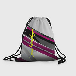 Рюкзак-мешок Cyberpunk 2077: Violet Style, цвет: 3D-принт