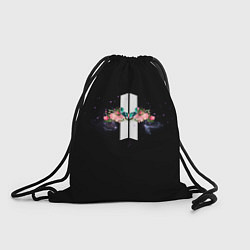 Рюкзак-мешок BTS: Floral Minimalist, цвет: 3D-принт