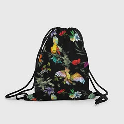 Рюкзак-мешок Попугаи, цвет: 3D-принт