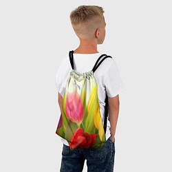 Рюкзак-мешок Цветущие тюльпаны, цвет: 3D-принт — фото 2