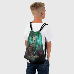 Рюкзак-мешок Billie Eilish: Green Space, цвет: 3D-принт — фото 2