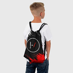 Рюкзак-мешок 21 Pilots: Black & Red, цвет: 3D-принт — фото 2