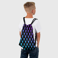 Рюкзак-мешок Billie Eilish: Neon Pattern, цвет: 3D-принт — фото 2