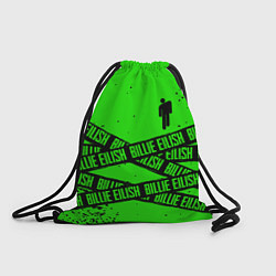 Рюкзак-мешок BILLIE EILISH: Green & Black Tape, цвет: 3D-принт