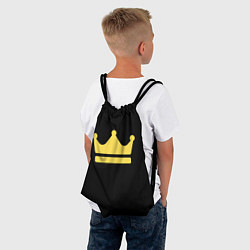 Рюкзак-мешок Корона золотая, цвет: 3D-принт — фото 2
